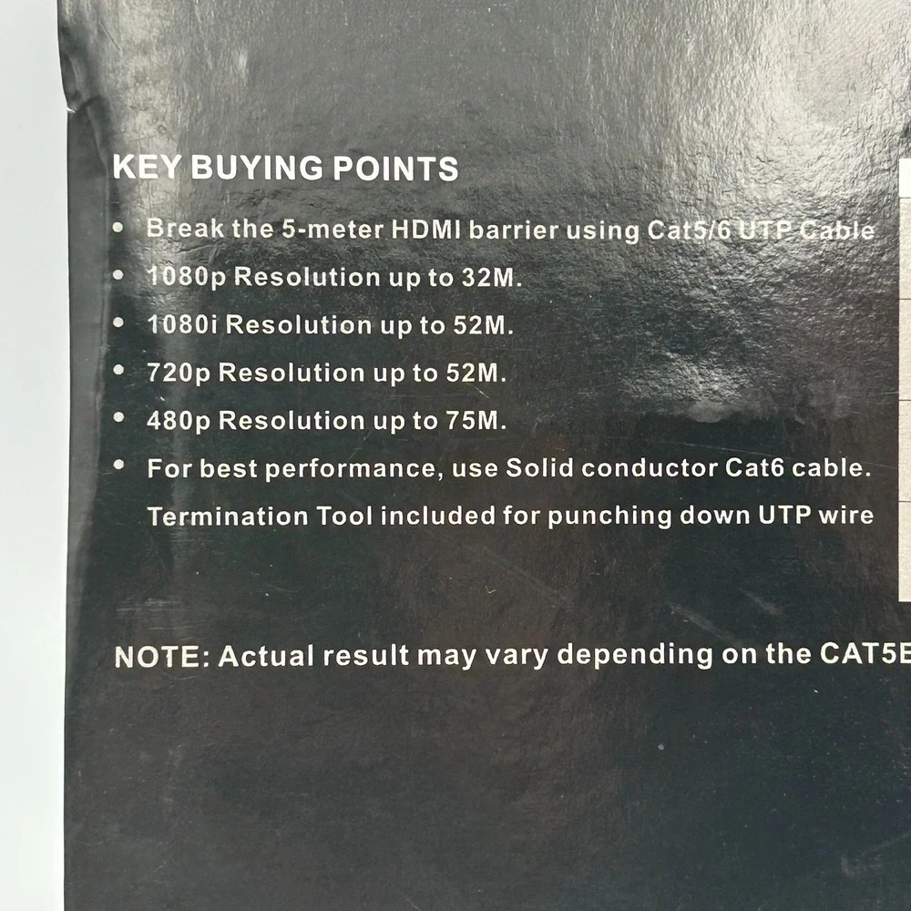 Monoprice HDMI over Cat 5/Cat 6 Wall Plate Extender Kit HDMI-WP(EXT)-1‎